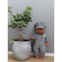 3-delig setje boy winter grijs met bretels